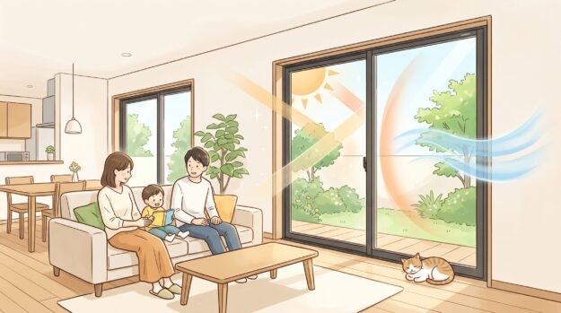 心地よい環境で過ごせるリビング