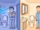 冬のトイレの寒さ比較イラスト